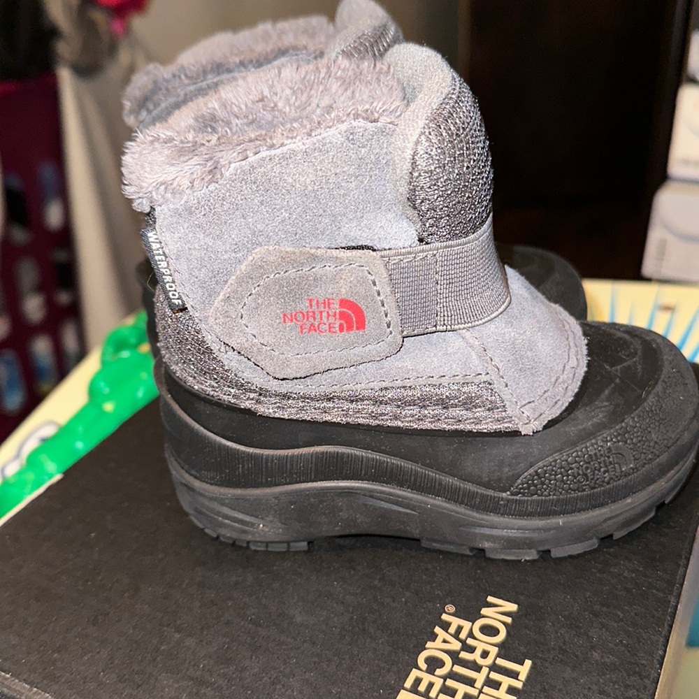 The North Face Gray Kids Snow Boots